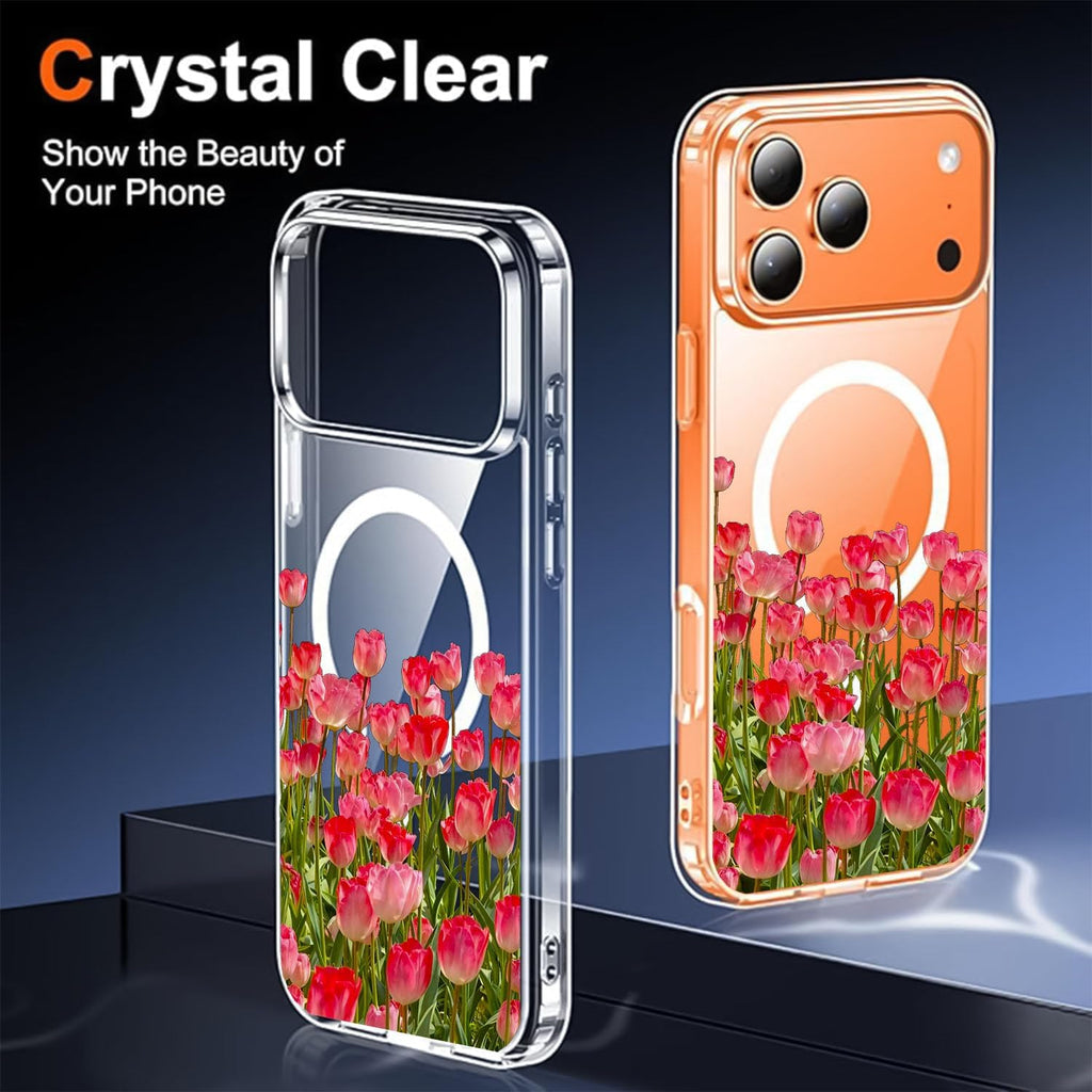 Clear Cute Flowers Floral for Iphone 18 Pro Max/17 Pro Max Case