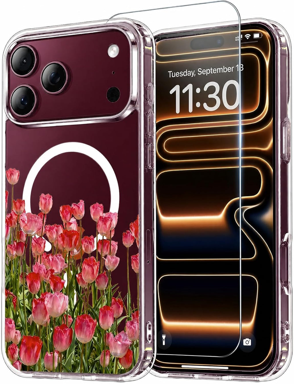Clear Cute Flowers Floral for Iphone 18 Pro Max/17 Pro Max Case
