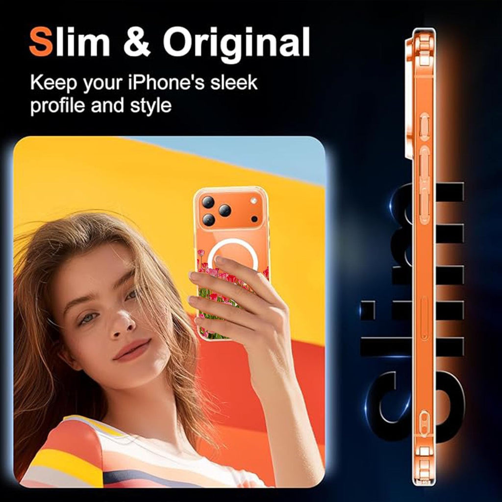 Clear Cute Flowers Floral for Iphone 18 Pro Max/17 Pro Max Case