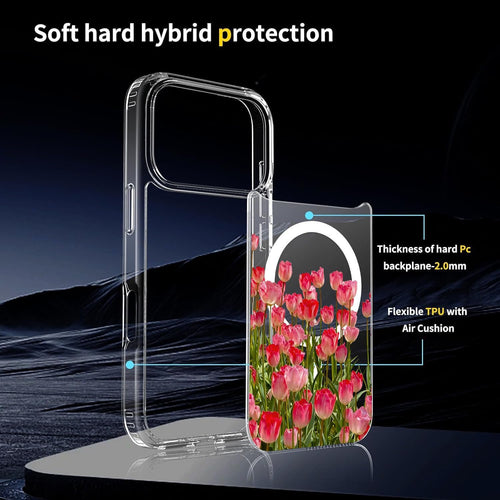 Clear Cute Flowers Floral for Iphone 18 Pro Max/17 Pro Max Case