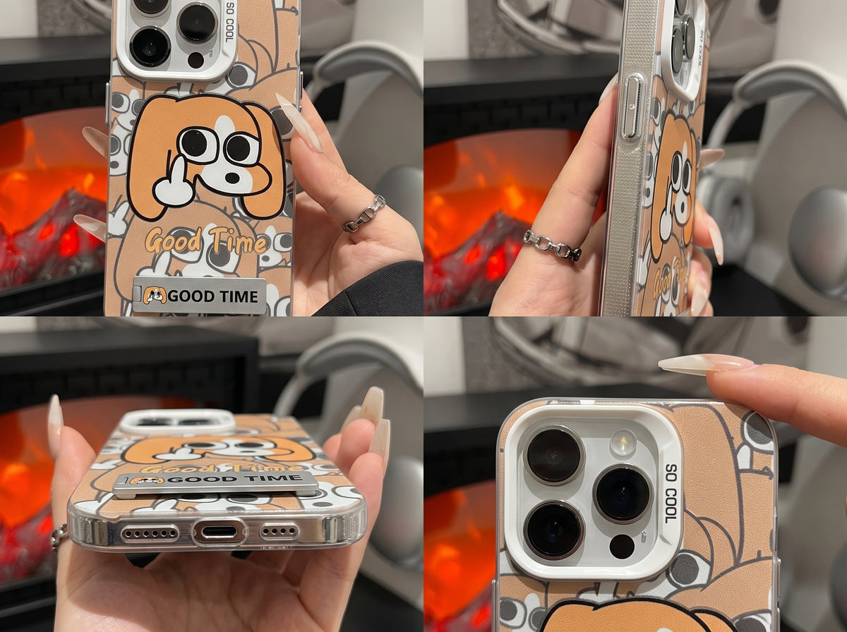 Cute Cartoon Dog Phone Case for iPhone 13–16 Series