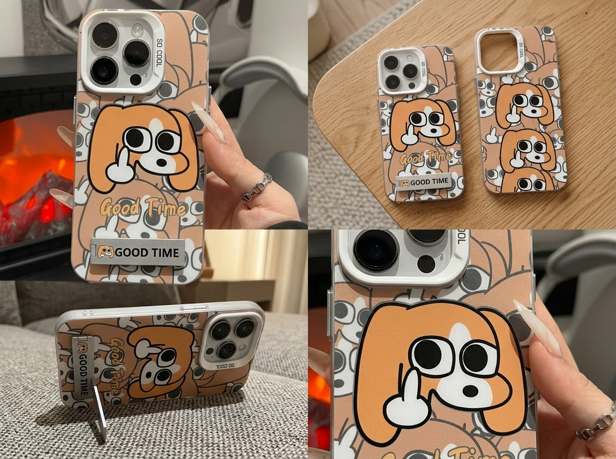 Cute Cartoon Dog Phone Case for iPhone 13–16 Series