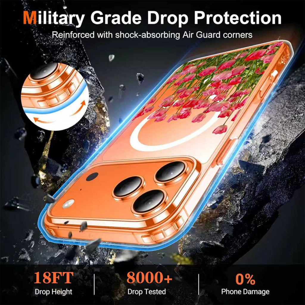 Clear Cute Flowers Floral for Iphone 18 Pro Max/17 Pro Max Case